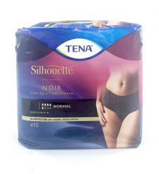Tena Silhouette Normal Noir Taille basse